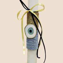 Osterkerze / Lampada Metallauge Blau