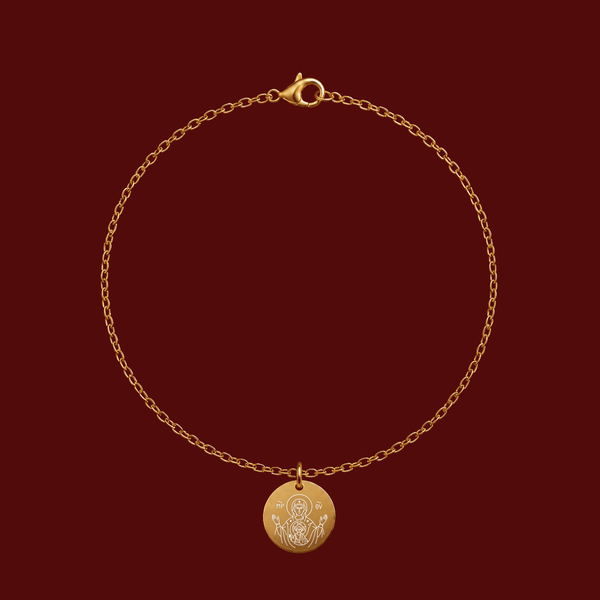 PANAGIA MIT JESUS — Armband 24K vergoldet